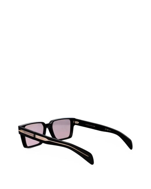 David Beckham Black Square-Frame Sunglasses for men