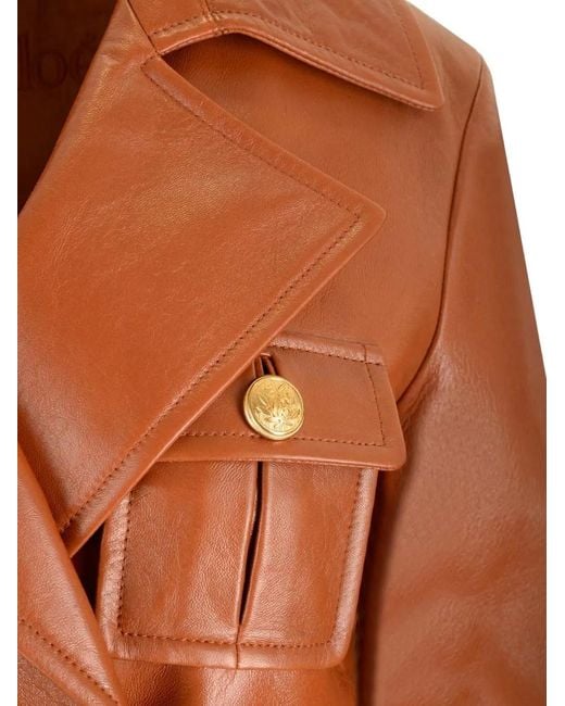 Chloé Orange Double-Breasted Jacket
