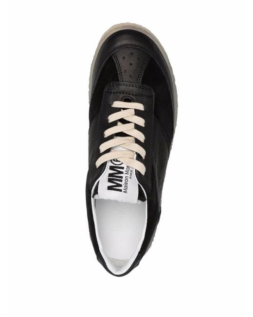 MM6 by Maison Margiela Black Lace-up Low-top Sneakers