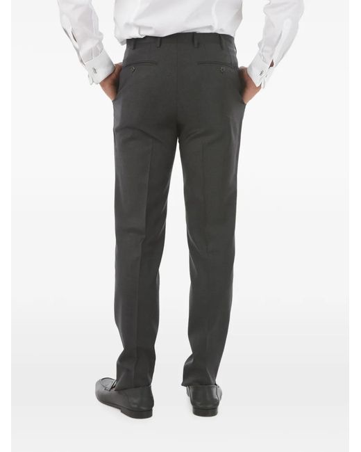 Corneliani Black Wool Tailored Trousers for men