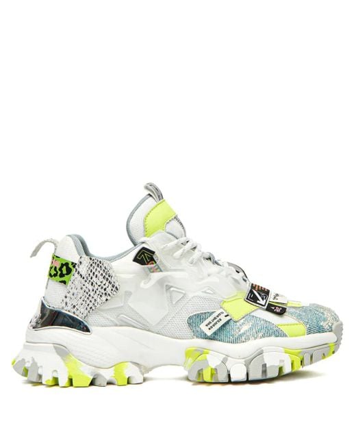JOIA PARIS Green Panelled Sneakers