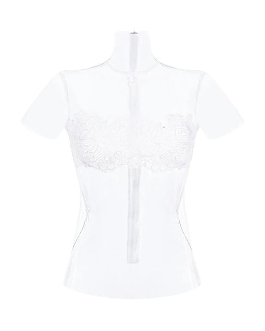 MANURI White Bambi Lace Blouse