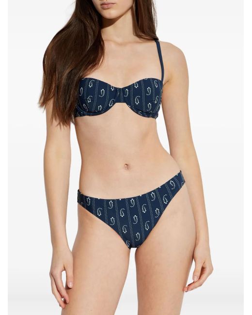 Tory Burch Blue Printed Bikini