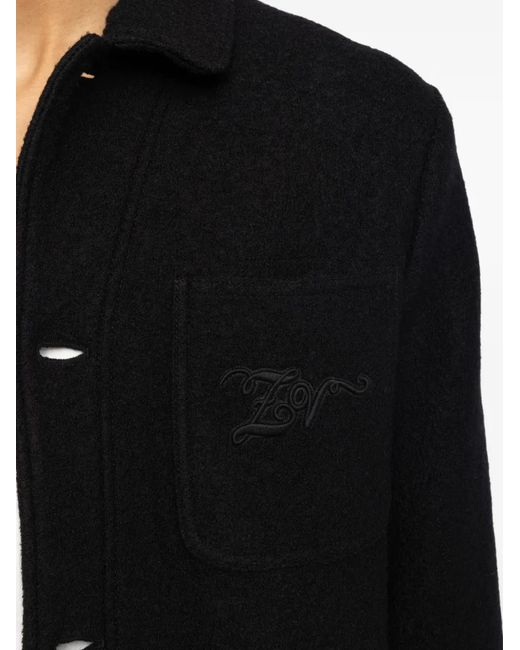 Zadig & Voltaire Black Logo-Embroidered Jacket for men