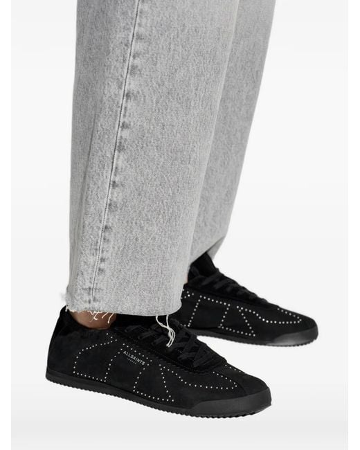 AllSaints Black Kenny Studded Sneakers