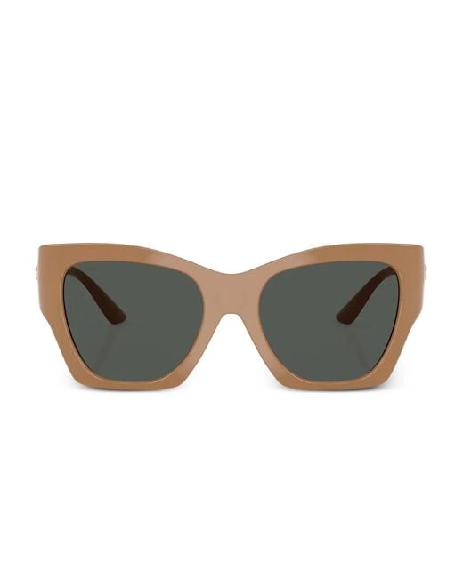 Versace Gray Medusa-Embellished Oversized Sunglasses