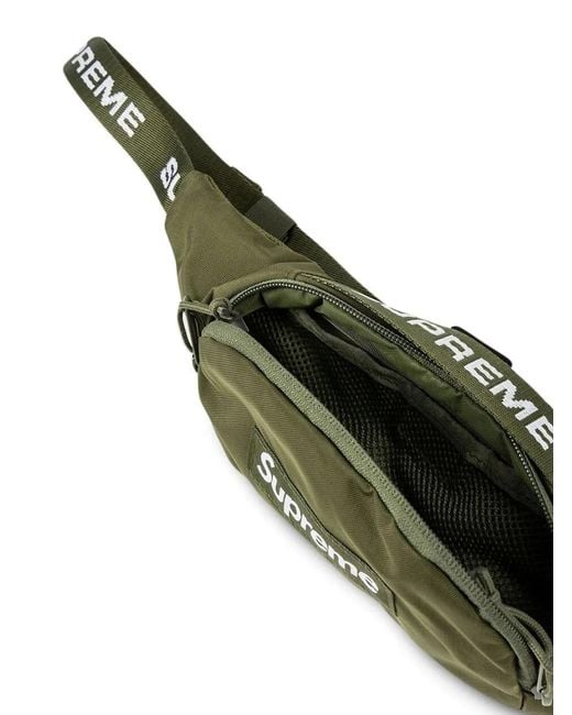 Supreme Green Logo-Patch Small Belt Bag