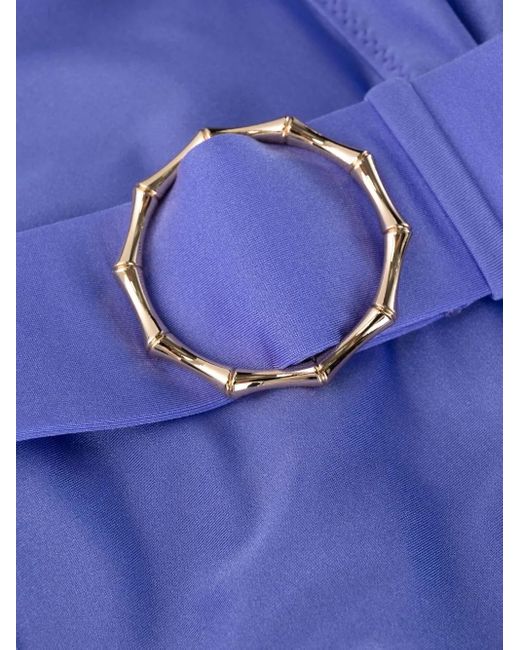 Noire Swimwear Blue Belted One Piece Swimsuit