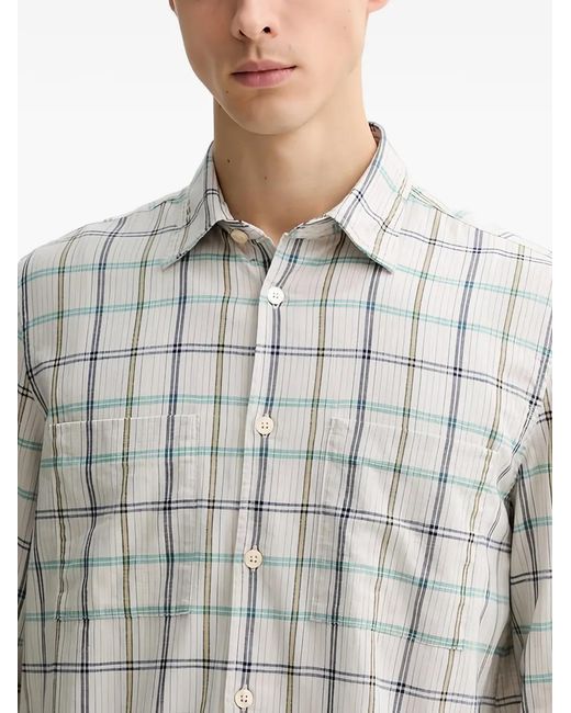 Marc O' Polo Gray Check-Pattern Shirt for men