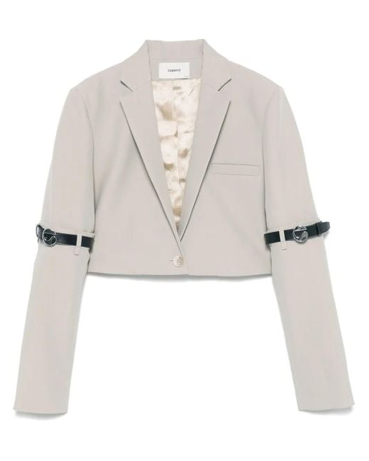 Coperni White Cropped Blazer