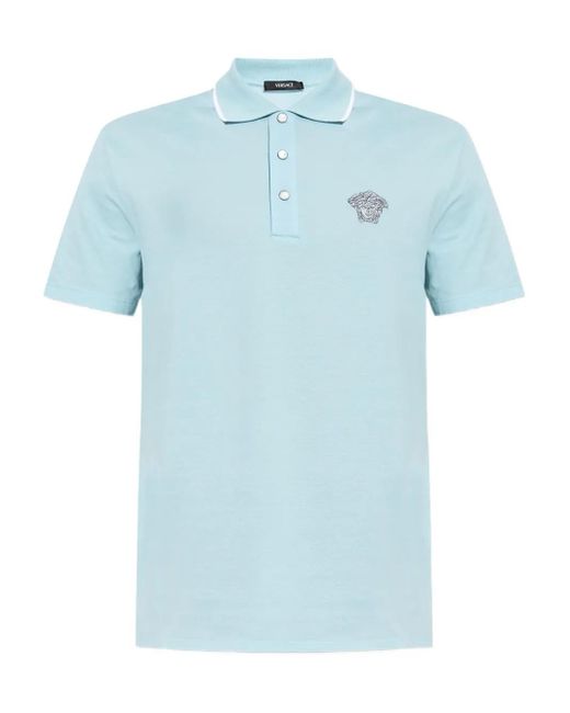 Versace Poloshirt Met Borduurwerk in het Blue voor heren