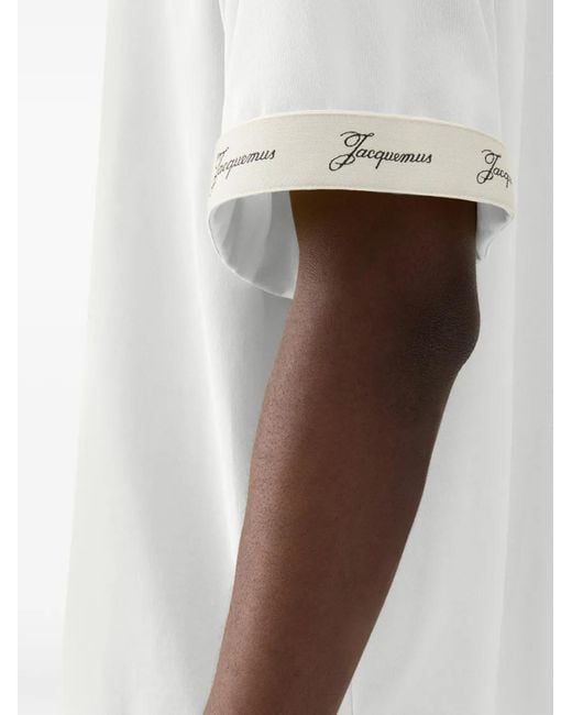 Jacquemus White Round-Neck T-Shirt Square for men