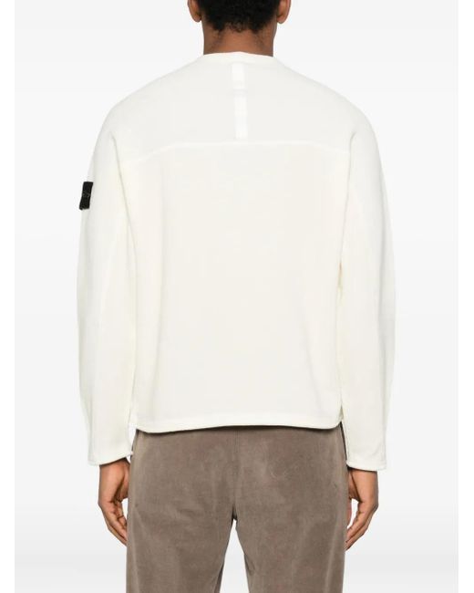 Stone Island Sweatshirt Mit Logo-Patch in White für Herren