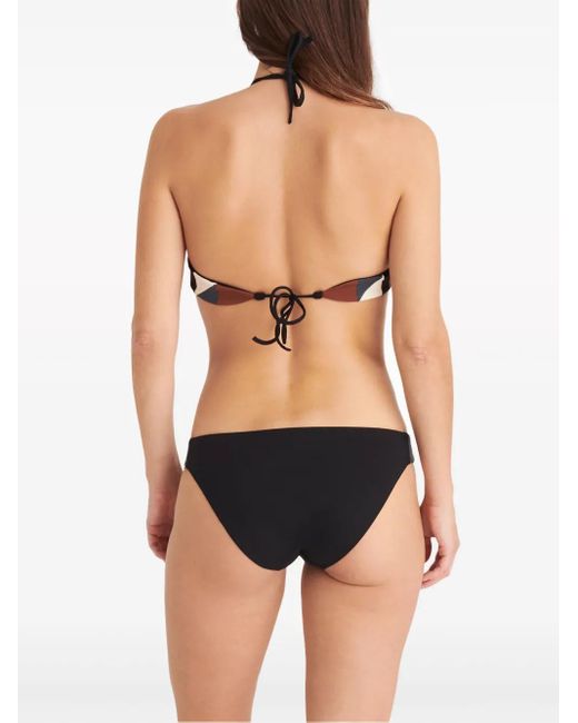 Eres Black Cubisme Triangle Bikini Top