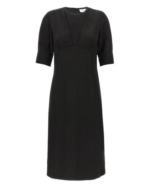 Sportmax ショートスリーブ クルーネックドレス Black