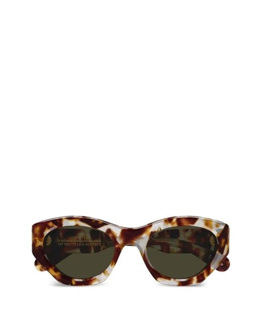 Chloé Brown Geometric-Frame Sunglasses