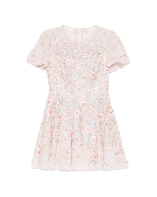 Needle & Thread Pink Floral Embroidered Dress