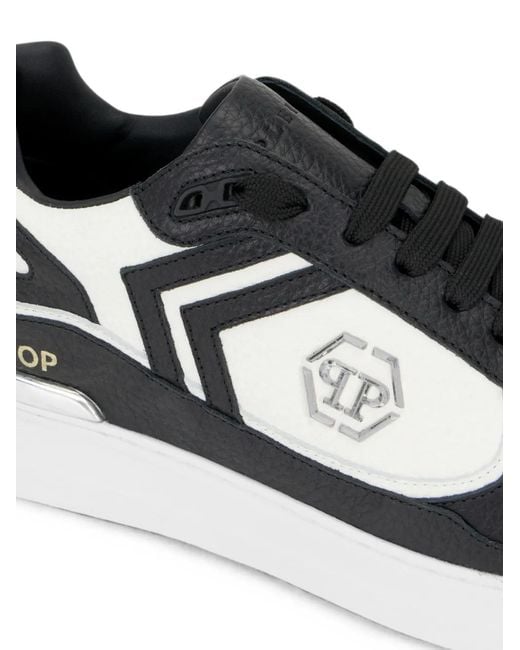 Philipp Plein White Low-Top Pit-$Top Deer Leather