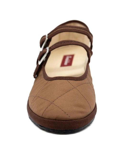 Gondolina Brown Ballerines Acqua Alta À Design Matelassé