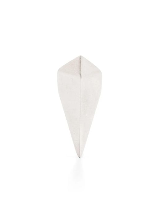 Rick Owens White Mini Pyramid Earring