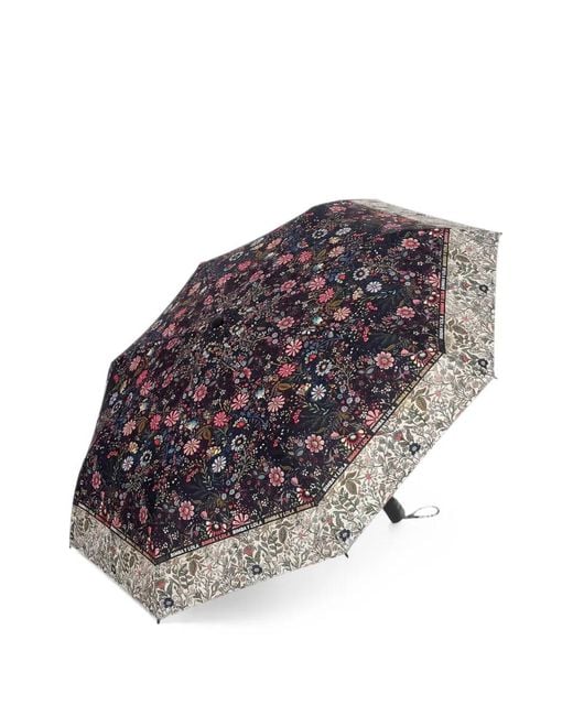 Bimba Y Lola Black Floral Patchwork Umbrella