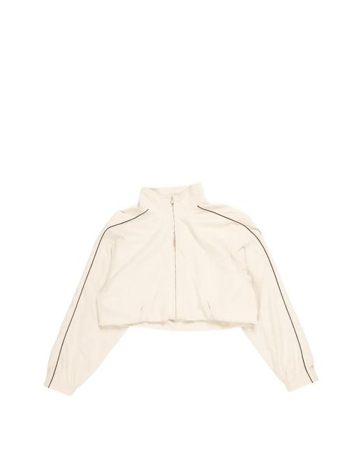 Balenciaga Natural Cropped Zip-Up Jacket