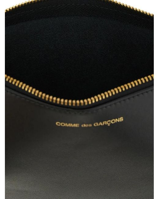 Comme des Garçons Black Embossed Logo Zip Wallet