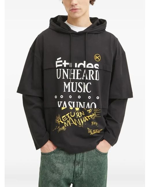 Etudes Studio Gray Graphic Hoodie for men