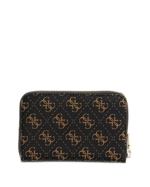Guess Black Monogram-Pattern Wallet
