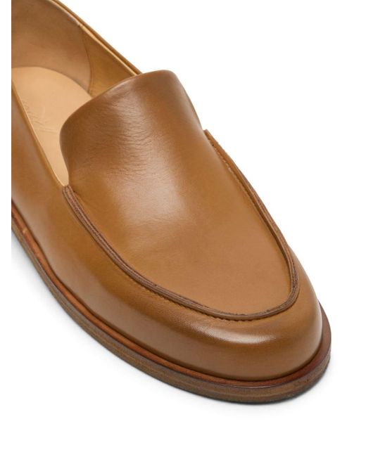 Marsèll Brown Round-toe Leather Loafers