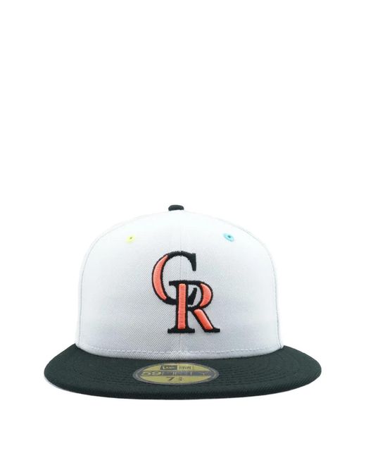 KTZ White X Mlb Colorado Rockies 59Fifty Cap for men