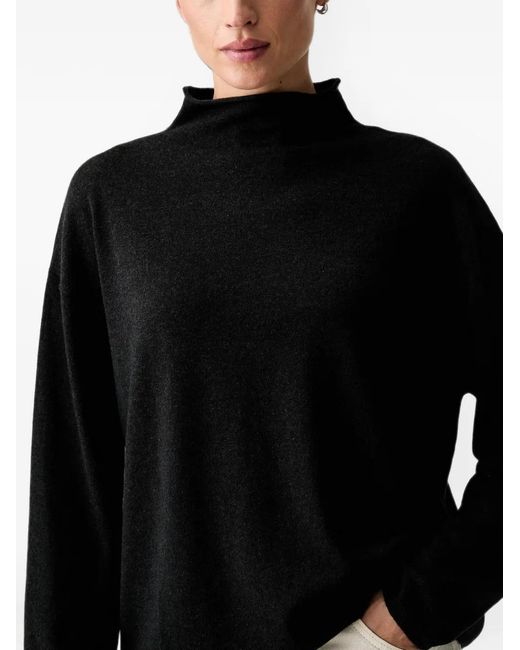 Marc O' Polo Black High-Neck Drop-Shoulder Sweater