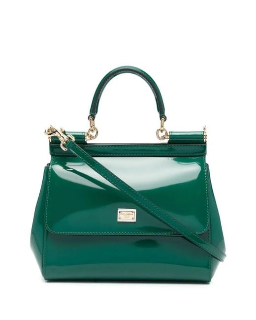 Dolce & Gabbana Green Mittelgroße Sicily Handtasche