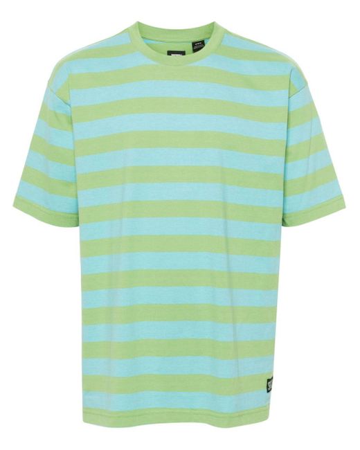 Levi's Green Striped Cotton Blend T-shirt for men