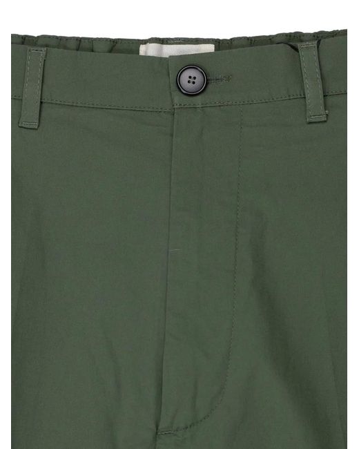 Barena Green Amado Viano Pleated Bermudas