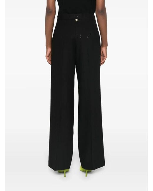 Twinset Black Sequin-Detailing Trousers