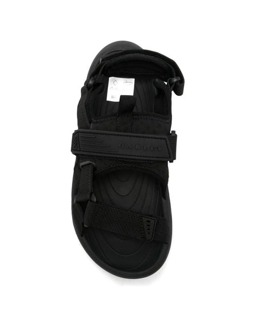 Oakley Black Lodo Detail Studio Strap Sandals