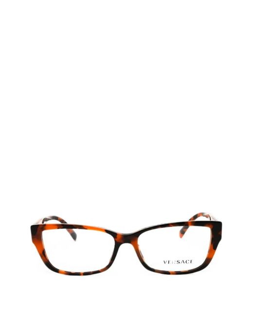 Versace Brown Tortoiseshell-Effect Cat-Eye Glasses