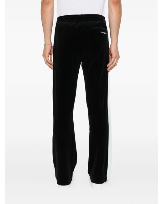 Casablanca Black Side-Stripe Velour Trousers for men