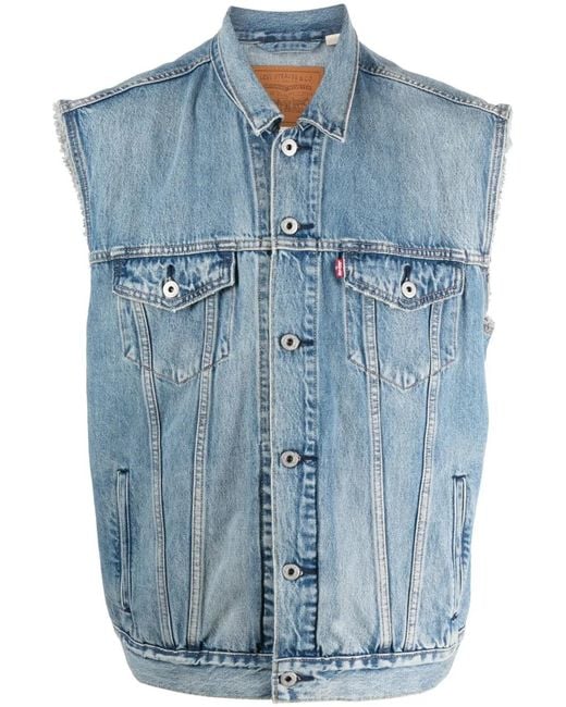 Chaleco Holgado Vaquero Levi's de hombre de color Blue