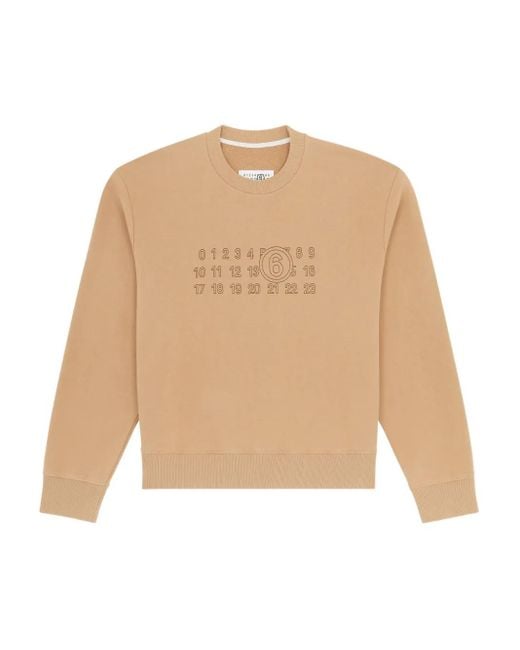 MM6 by Maison Margiela Natural Cotton Sweatshirt