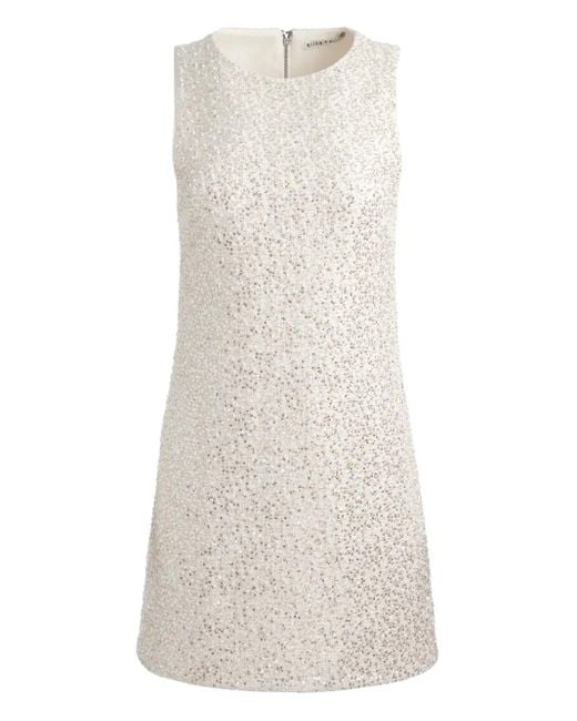 Robe Évasée Sans Manches À Sequins Brodés Cade Alice + Olivia en coloris White