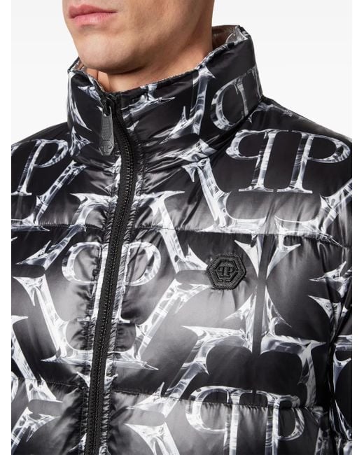Philipp Plein Gray Puffer for men