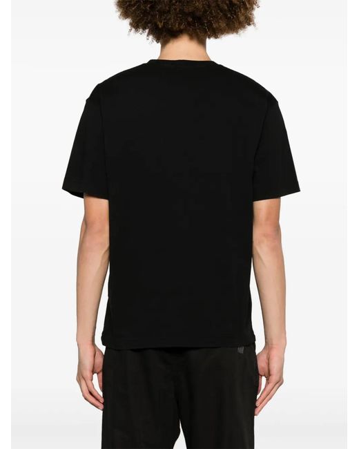 Stone Island Black T-shirt Con Logo for men