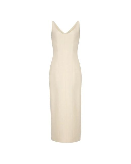 Adam Lippes White Willa V-Neck Dress