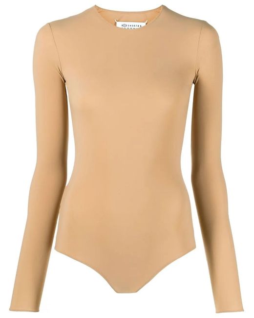 Maison Margiela White Skin Stretch Nylon Bodysuit