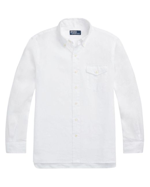 Polo Ralph Lauren Leinenhemd mit Knöpfen in White für Herren