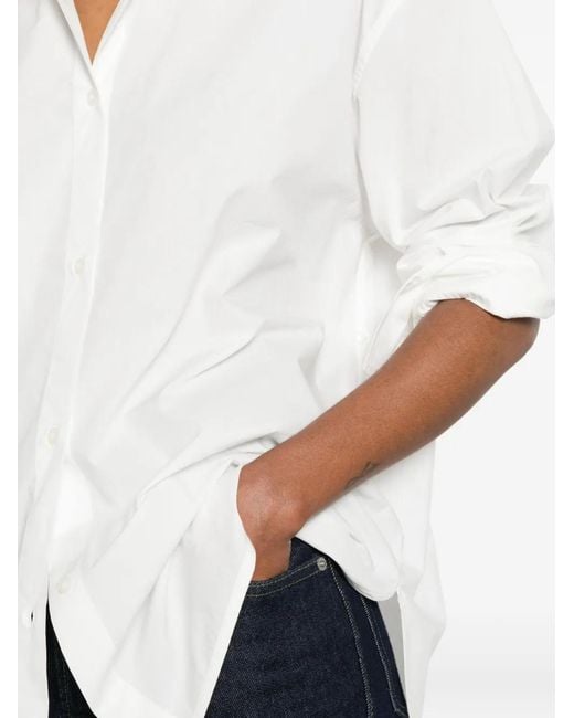 Replay White Long-Sleeve Button-Fastening Shirt