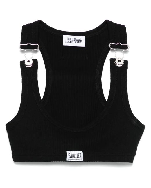 Jean Paul Gaultier Crop Tank Top With Overall Clip And 
