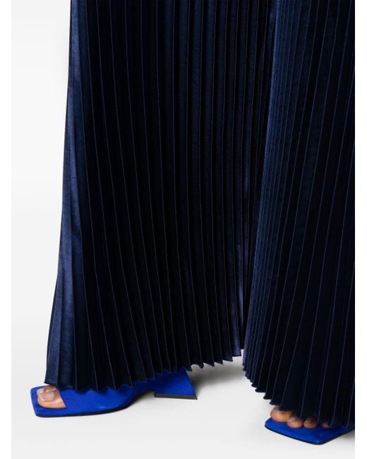 L'idée Blue Bisous Pleated Palazzo Trousers